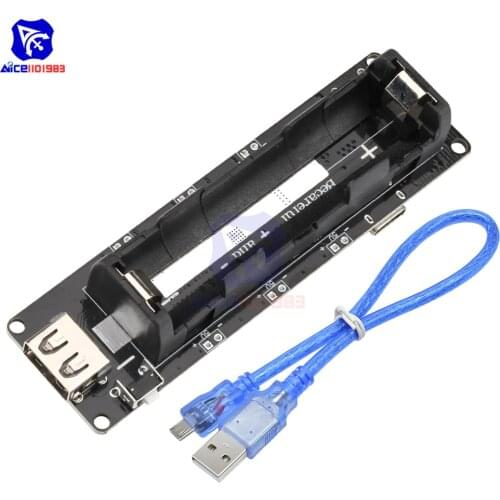 Diymore ESP32 ESP32S WeMos 18650 Battery Charge Shield Board V3 Micro USB USB Type-C for Arduino Raspberry Pi with USB Cable