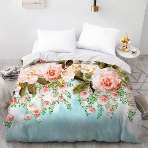 3D Duvet Cover Custom 140x200 200x200 Comforter/Quilt/Blanket case Single Double King Bedding For Wedding Flower Drop Ship