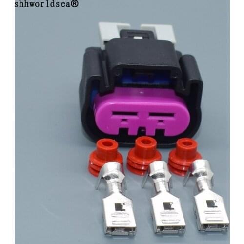 Shhworldsea 2pin for GM 2 Way Female Sensor Plug Auto Car fan plug Connector 15454358