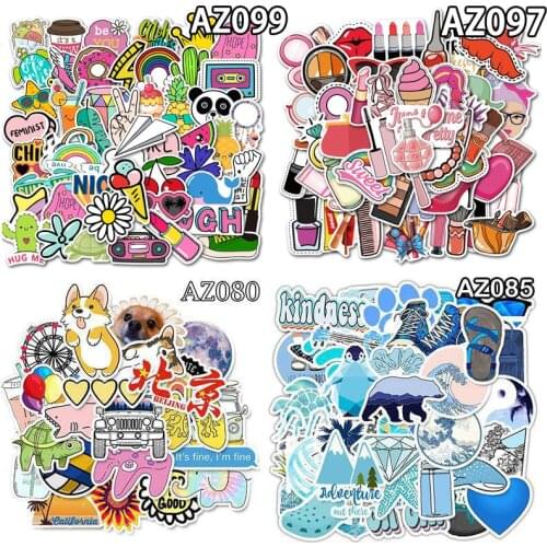 50pcs Vsco INS Style Sticker cute fresh For Laptop Case Skateboard Motorcycle Girl For Kids Children Toys Cool fruit Sticker