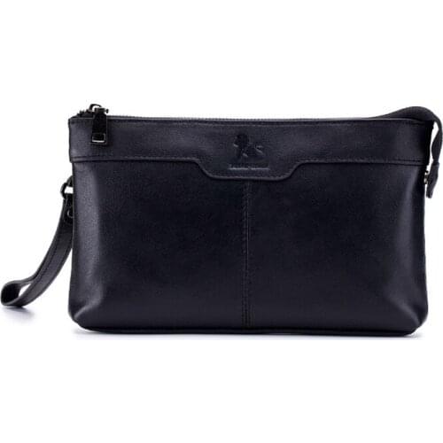 Top-handle bag fashion Handbags mens genuine leather Purse men clutch bag soft leather casual envelope bag mens business bag