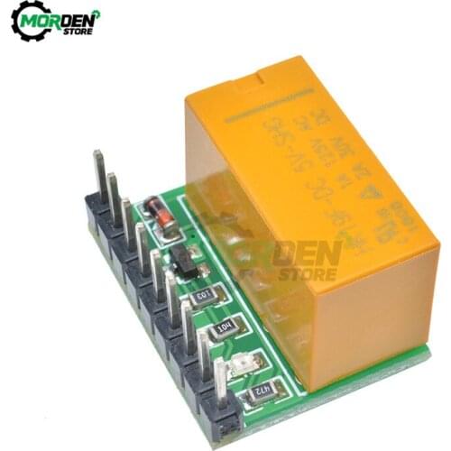 Ultra Small DPDT 9Pin Electromagnetic Relays DC 5V 12V Double Pole Double Throw Relay Module Switch Board for Stereo Audio Motor