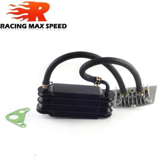 Aluminum Universal Motorcycle oil cooling cooler Radiator oil cooler set 158mm black SO-07