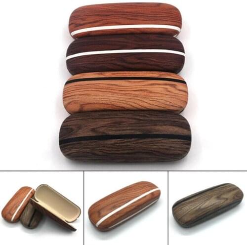 High Quality Wood Grain Glasses Case Myopia Optical Glasses Box Men And Women Portable Hard Reading Glasses Case Eyeglass Box
