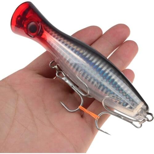 YUZI Big Popper Lure 120mm 40g Topwater Floating Hard Bait Iscas Artificiais Leurre De Peche Wobbler Sea Fishing Tackle