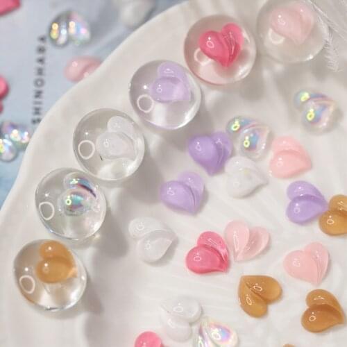 10-30pcs/bag IN NAIL Japanese 3D Aurora Pink Purple Peach Nail Studs Nail Parts Decoration Nail Art Nail Salon