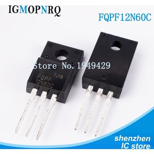 10PCS/Lot Triode Transistor FQPF12N60 12N60 12N60C TO-220F Liquid Crystal Fittings Field Effect Tube New FQPF12N60 Wholesale