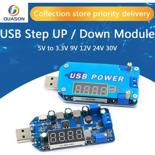 15W Adjustable DC-DC CC CV USB 5V to 3.3V 9V 12V 24V 30v Step UP / Down Power Supply Module Adjustable Boost Buck Converter