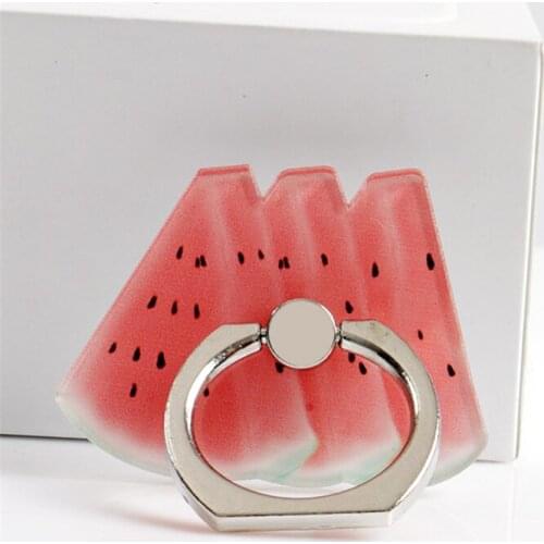 360 Degree Reuse Fruits Watermelon Finger Ring Smartphone Stand Holder Mobile Phone Holder Stand For iPhone Huawei All Phone