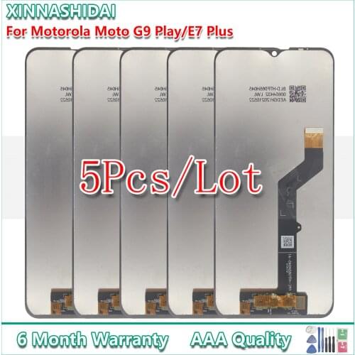 5 Pcs For Motorola Moto E7 Plus XT2081/G9 Play XT2083 LCD Display Touch Screen Digiziter Assembly