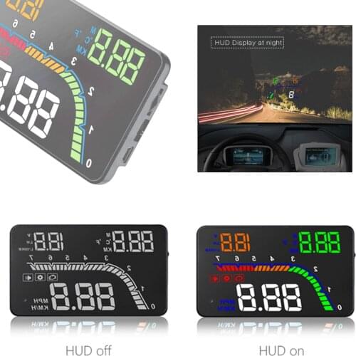 T100 OBD2 HUD 4" Car Head Up Display Digital Car Speedometer Windshield Projector Screen 4 inch HD