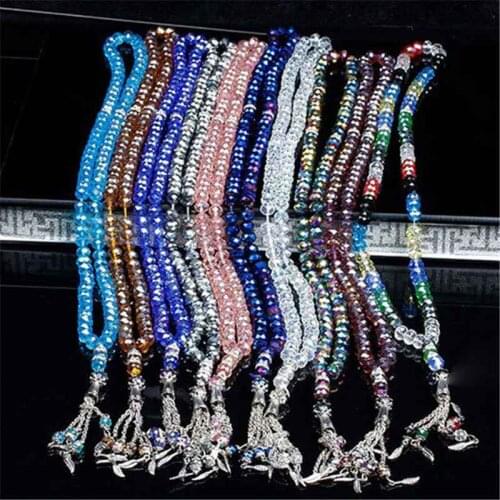 Rosary Bracelet Islamic Gift 99 Beads Crystal Prayer Bead Tasbih Misbaha Glisten