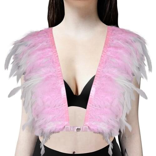 Goth Stockings Womens Underwear Bdsm Sword Belt Gothic Clothes Rave Wear Feather Garters Belt Body Harness Bra Sexy Lingerie