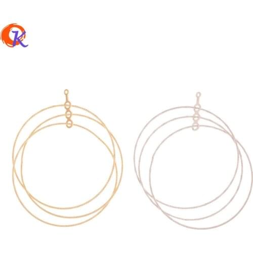 Cordial Design 20Pcs 50*67MM Jewelry Accessories/DIY Earrings Parts/Genuine Gold Plating/Ring Shape/Hand Made/Earring Findings