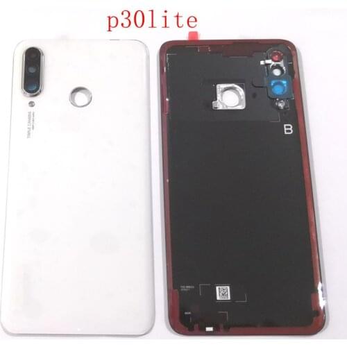 For Huawei P30 lite Battery cover back rear door housing For p30lite back frame glass with camera lens