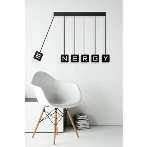 Energy Letters Metal Wall Decor Art Decor 3D Metal Sculpture Home Decor Office Decor Stylish Bracket Hanger