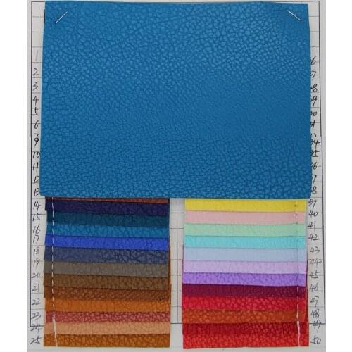 Semi PU Litchi faux leather fabric leather fabric black and many colors artificial leather for furniture free shipping