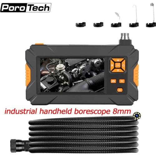 8.0mm Industrial Endoscope Camera 1080P HD 4.3 inch Digital LCD Screen Surveillance Camera Professional Car Inspection Borescope