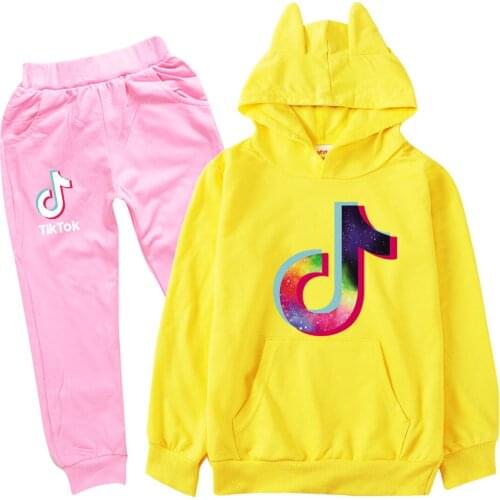 TIK TOK 2-16Years Clothing Set Boy Hoodies and Pants Set Toddler Girl Clothing Kids Tracksuit Sportsuit birthday gift