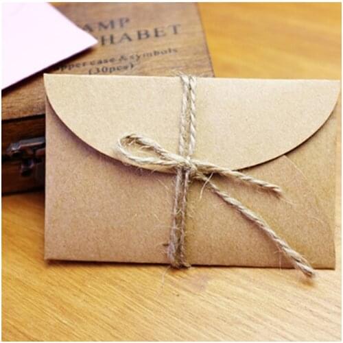 50pcs/lot Handmade Mini Craft Blank Paper Envelopes DIY Multifunction Gift Envelope for Card Storage Drop Shipping