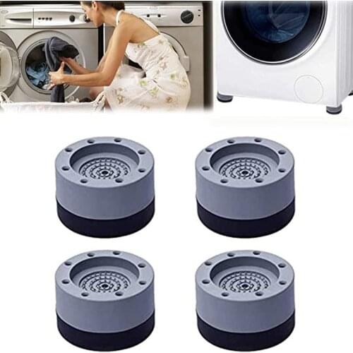 Round Washing Machine Shockproof Foot Pad Universal Washing Machine Non-slip Roller Furniture Lifting Foot Pad Stabilizer