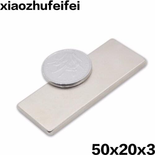 50pcs 50x20x3mm Super strong neo neodymium magnet 50x20x3, NdFeB magnet 50*20*3mm, 50mm x 20mm x 3mm magnets 50mmx20mmx3mm