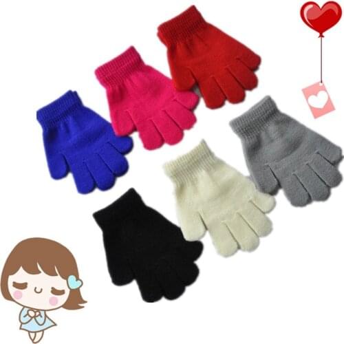 Children Winter Warm Gloves Breathable Comfortable Full Finger Hand Mittens Kids Child School Hand Gloves Guantes For 7-11 Years