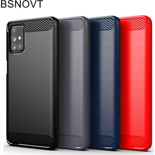 Shockproof Carbon Fiber Cover For Samsung Galaxy M31S Case Samsung M31S Silicone Back Case For Samsung M31S M21 M11 M30S Fundas