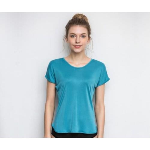 Silk Knitted Short Sleeve Shirt Women Tank Top Basic Camisoles Summer Shirts Solid Color Top Fashion Style Free Shipping