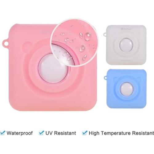 For PeriPage A6 Thermal Printer Silicone Case with Strap Anti-Dust Anti-Shock Anti-Scratch Protect Case Waterproof