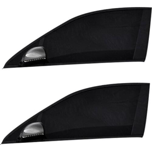 50LC 2 Pcs Foldable Universal Side Sun Shade Curtain SUV Car Window Visor Practical Mesh Block Cover Auto Sun Visor
