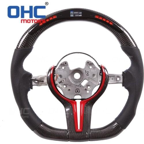 Carbon Fiber M LED Performance Steering Wheel compatible for F20 F22,F23 & F32,F33,F36 F87 M2,F80 M3,F82 F83 F15