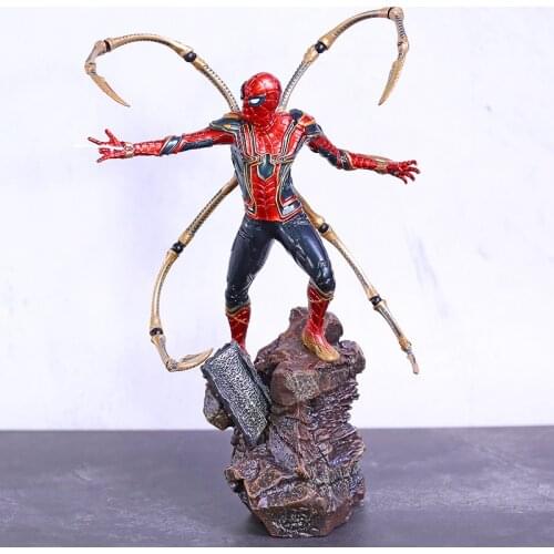 Iron Spider Statue PVC Action Figures Avengers Endgame Ironman Spider-Man:Homecoming Diorama Figurine Toys