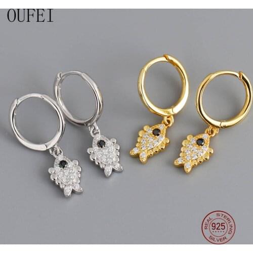100%925 Sterling Silver Animal Earrings For Women Delicate Rhinestone Lovely Earrings Fish 925 Silver Jewelry Drop Earrings