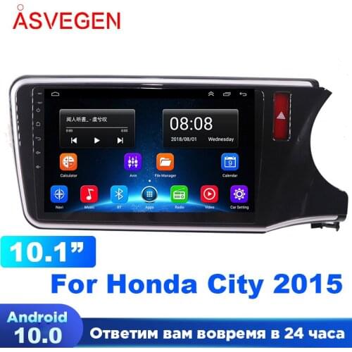 Asvegen 10.1inch Quad Core Android 7.1 Car GPS Navigation For Honda City 2015 With Stereo Radio Audio