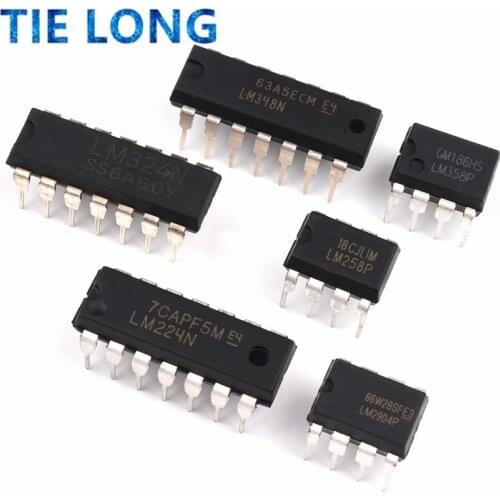 20PCS UA741 LM324 LM393 LM339 NE555 LM358 DIP LM358N LM324N LM339N LM393N NE555P UA741CN Amplifier Circuit new IC