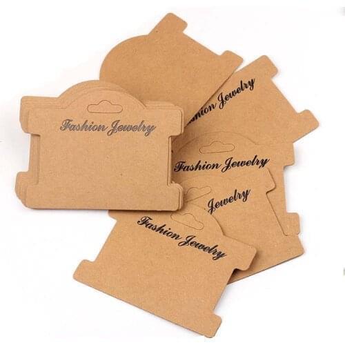 20pcs/lot Kraft Paper Brown Necklace Card Jewelry Bracelet Necklace Display Earring Favor Marking Garment Prices Label Tags