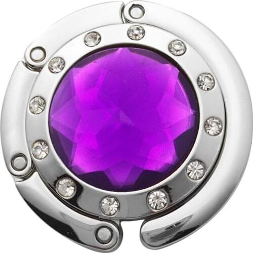 30PCS / LOT Acrylic bag hook 12 drill table hook selection Alloy magic hooks desk bag hook fashion creative folding bag buckle