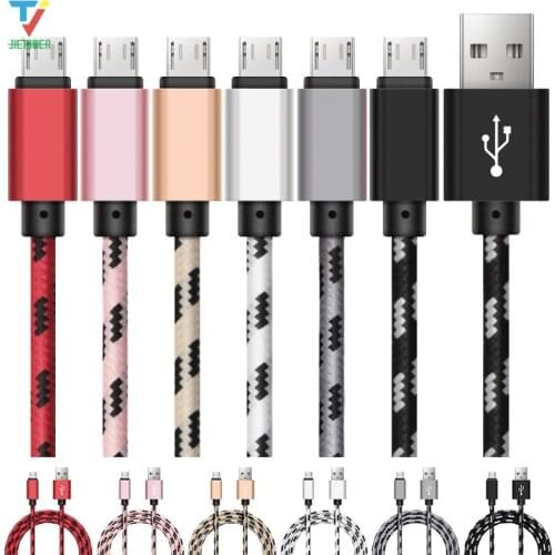 300pcs/lot High quality Micro USB/Type-C/8pin Cable Fast Charger 5V 2A Nylon Braid Data Sync Charging Cable for Samsung Huawei