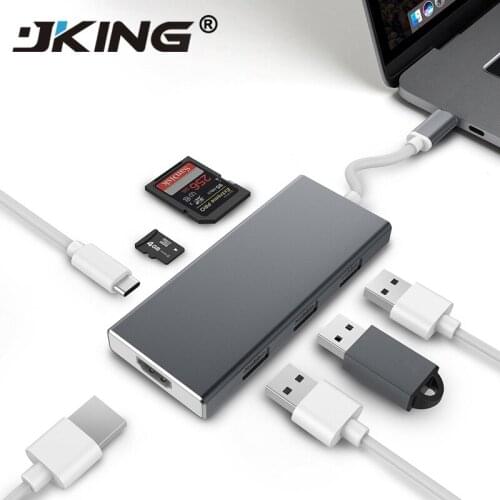 TYPE C to HDMI 4K/ USB3.0 / SD Card/TF Card/PD Adapter USB C converter for Laptop for MacBook,ChromeBook Pixel Huawei MateBook