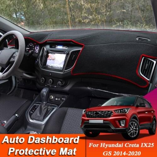 Car Styling For Hyundai Creta IX25 GS 2014-2020 LHD&RHD Dashboard Mat Protective Interior Anti-Pad Shade Cushion Auto Accessory
