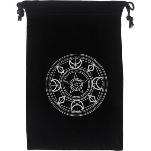 B36F Velvet Bag Tarots Cards Storage Bag Mystical Divination Rune Bag Board Game Dice Drawstring Bag