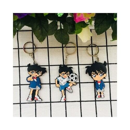 Detective Conan Fashion Anime Toy Figures Keychain Cartoon Keyholder Birthday Unisex Gifts New