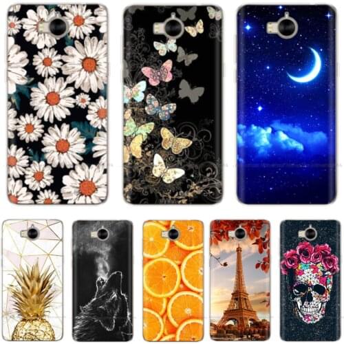 For Huawei Y5 2017 Case 5.0" Soft Silicon TPU Cover For Huawei Y6 2017 Y 6 2017 mya-l22 mya-u29 Phone Back Shell Bumper Fundas