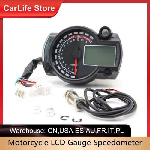 Modern Motorcycle Digital Light LCD Digital Gauge Speedometer Tachometer Odometer Colorful Light Motorcycle Speedometer
