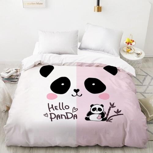Cartoon Childrens Duvet cover Quilt/Blanket/Comfortable Case Bedding for kids baby girls 140x200 150x200 for Home Panda pink