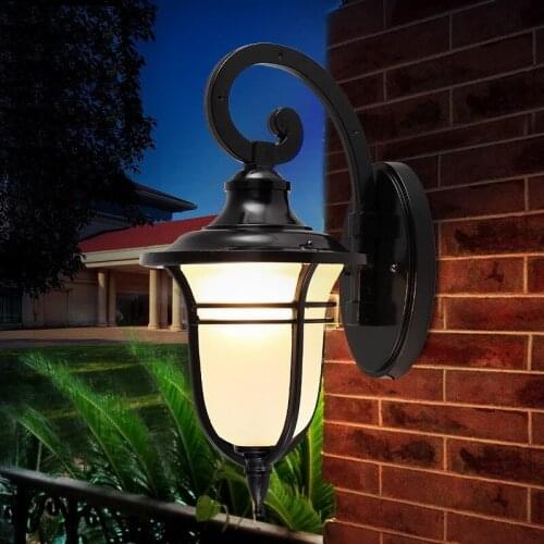 Europe Outdoor Wall Lamp Waterproof LED Porch Lights Black Decor Aluminum Lighting Sconce Wall lamps Garden Balcony Fixtures