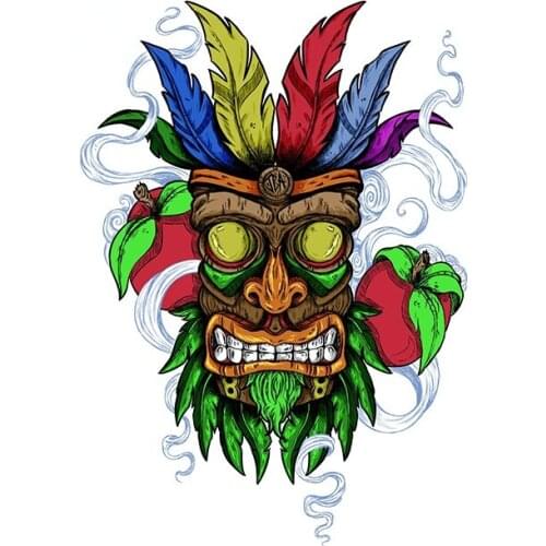 Hawaii Tiki Windshield Car Sticker Motorcycle Helmet Camper Snowboard Snowboard Surfboard DIY Cover Scratches Waterproof Decal