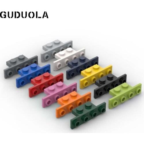 Guduola Building Block Bracket 1 x 2 - 1 x 4 with Rounded Corners 2436 Small Particle MOC Build Assembly Blocks Toys 50pcs/lot