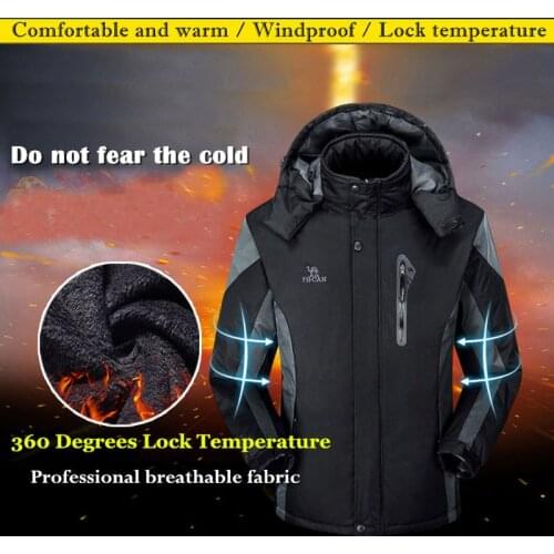 Ski Suit Men Winter mountaineering wear Snowboarding Sets Super Warm Waterproof Windproof Fleece liner Hiking Jacket + pants